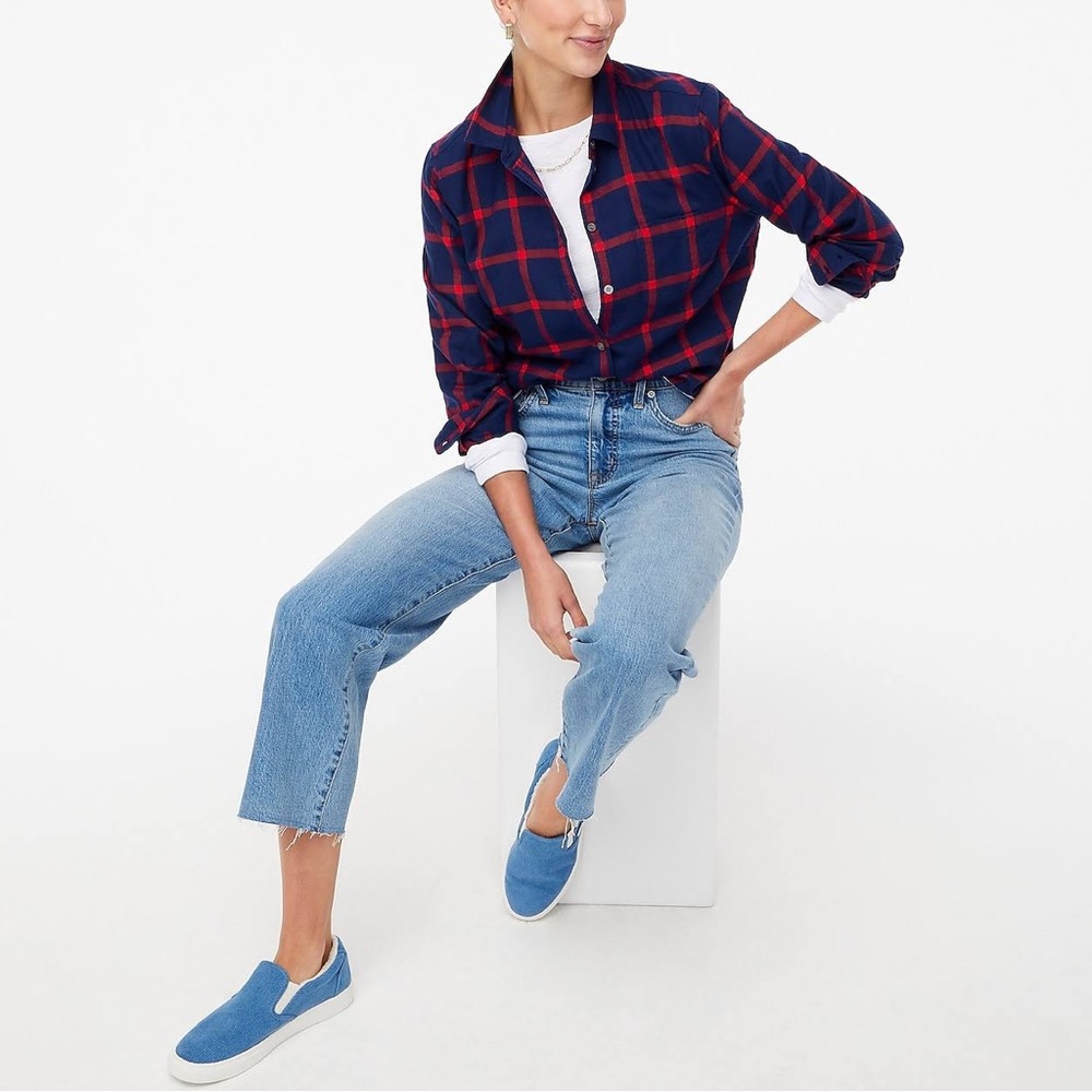 JCrew Plaid Long Sleeve Shirt XXS